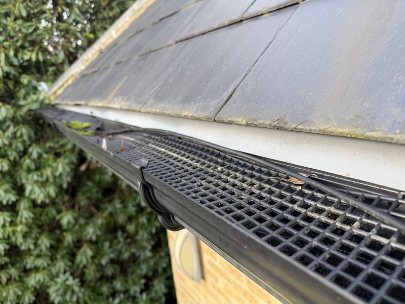 Gutter guards looking pristine and clean